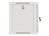 Szafa instalacyjna Rack wisząca 19" 9U 600x450 szara drzwi metalowe Lanberg (flat pack)