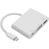 Adapter USB Qoltec USB 3.1 C 3w1 / USB 3.0 | VGA | USB-C 3.1 PD 92W