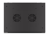 Szafa instalacyjna Lanberg rack wisząca 19" 4U 600x450 drzwi perforowane czarna (flat pack)