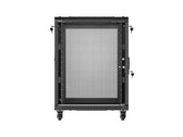 Szafa inastalacyjna rack Lanberg 19" 15U 600x600 czarna drzwi perforowane (flat pack)