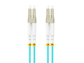 Patchcord światłowodowy Lanberg MM LC/UPC-LC/UPC DUPLEX 3.0MM OM3 50/125 LSZH 0.5m aqua