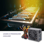 Zasilacz ATX Qoltec 1800W | 80 Plus Platinum| Gaming Miner