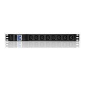 Listwa zasilająca Qoltec do RACK 19" 1U 10A PDU CB 8xIEC C13 2m