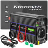 Przetwornica napięcia Qoltec Monolith 600 MS Wave | 12V na 230V | 300/600W | USB