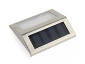 Lampa solarna Maclean MCE119 2LED na ogrodzenie schody Inox