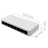 Switch niezarządzalny Qoltec przełącznik sieciowy 8 x port RJ45 | 100Mbps | Fast Ehernet | LAN