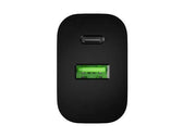 Ładowarka sieciowa Natec Ribera 1x USB-A + 1x USB-C 20w czarna