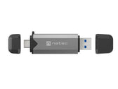 Czytnik kart Natec Scarab 3 USB-A + USB-C SD/MICRO SD USB 3.1 Gen 1 Szary