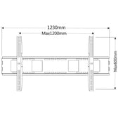 Uchwyt ścienny Techly 55"-100", 150kg slim 36mm
