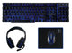 Zestaw przewodowy klawiatura + mysz + pad + słuchawki Rebeltec SHERMAN Gaming USB czarny podświetlany