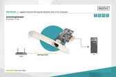 Karta sieciowa DIGITUS przewodowa PCI Express 1x RJ45 2.5 Gigabit Ethernet 10/100/1000/2500Mbps