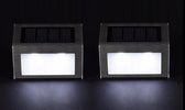 Lampa solarna Maclean MCE119 2LED na ogrodzenie schody Inox