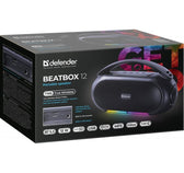 Głośnik Defender BEATBOX 12 Bluetooth 12W MP3/FM/SD/USB/LED czarny