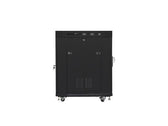 Szafa instalacyjna Rack stojąca 19" 15U 600x800 czarna drzwi szklane LCD Lanberg (flat pack)