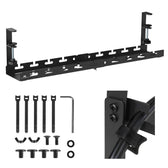 Organizer podbiurkowy na kable Maclean MC-103 W, max. obciążenie 5kg, max. 728mm, czarny