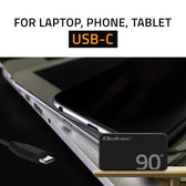 Ładowarka sieciowa Qoltec 90W GaN Super Fast SLIM | PD | 5-20V | 4.5A | USB-C 3.1 | Laptop | MacBook | Smartfon | +kabel