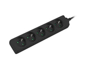 Listwa przedłużacz Lanberg 1m UPS czarna 5x 230V PL