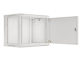 Szafa instalacyjna Rack wisząca 19" 9U 600x450 szara drzwi metalowe Lanberg (flat pack)