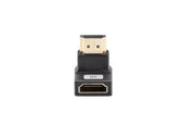 Adapter Lanberg HDMI(F)->HDMI(F) 8K kątowy dół aluminimum srebrny
