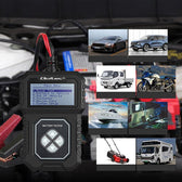 Tester cyfrowy Qoltec akumulatora z LCD | 12V | AGM | GEL | STD | 30-220Ah
