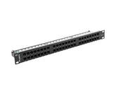 Patch panel Lanberg PPU6-1048-B 48 port 1U kat.6 czarny