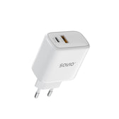 Ładowarka sieciowa Savio LA-06 USB Quick Charge Power Delivery 3.0 30W, 1xUSB Type C, 1xUSB, biała