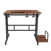 Biurko mobilne na laptop Maclean MC-124 B, czarne, 80x60cm, 50kg max, reg. wys.67-115cm