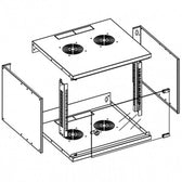 Szafa wisząca Techly Rack 19" 9U 500x320 zmontowana, szara