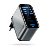 Ładowarka sieciowa everActive GaN SC-670Q 1x USB, 2x USB-C PD QC4+ 67W czarna