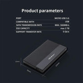 Obudowa/kieszeń Qoltec na dysk SSD HDD 2.5" | SATA | USB 3.0 | Super speed 5Gb/s | 2TB | Czarny