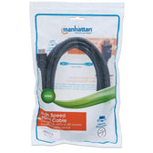 Kabel Manhattan HDMI-HDMI Ethernet 4K*30Hz ARC Ekranowany 1m czarny