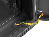 Szafa instalacyjna Rack stojąca 19" 37U 800x1000 czarna drzwi perforowane LCD Lanberg (flat pack)