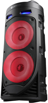 Głośnik Defender CRASHBOOM Bluetooth 16W MP3/FM/SD/USB/AUX/TWS/LED/MIC/LCD KARAOKE czarny + mikrofon + pilot