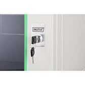 Szafa sieciowa wisząca jednosekcyjna DIGITUS Dynamic 19" 7U, 600x450, drzwi szyba, szary, niezmontowana, 60kg
