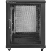 Szafa RACK Qoltec 19" | 15U | 600x600x855 | Perforowane drzwi | Stalowa obudowa