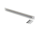 Patch panel Lanberg 24 Port 1U 19" Gniazdo Typ F Beczka Szary