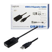 Kabel USB LogiLink UA0143 USB 2.0, aktywny wzmacniacz, 10m
