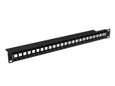 Patch panel pusty Lanberg PPKS-1024-B 24 port 1U 19" do modułów keystone czarny