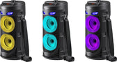Głośnik Defender CRASHBOOM Bluetooth 16W MP3/FM/SD/USB/AUX/TWS/LED/MIC/LCD KARAOKE czarny + mikrofon + pilot
