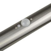 Lampa solarna LED z czujnikiem Maclean MCE465 C/M, chrom mat, IP44, 3 tryby świecenia, bateria Li-ion 18650 3,7V 1200 mAh, wbijana