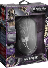 Mysz przewodowa Defender Sin'Sister GM-933 7200dpi 6P + podkładka Gaming + GRA