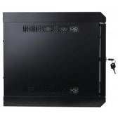 Szafa wisząca RACK 19" 6U, 400mm, Netrack ECO-Line, czarna, drzwi przeszklone
