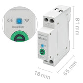Przekaźnik Qoltec 63A na szynę DIN z licznikiem energii elektyrcznej | eWeLink od Sonoff | Wi-Fi | Dioda LED