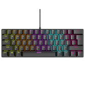 Klawiatura przewodowa Rampage PLOWERK60 gamingowa mechaniczna Blue Switch Rainbow LED czarna