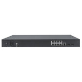 Switch zarządzalny Intellinet 8x 10/100/1000 Mbps RJ45 PoE+, 2x SFP, seria AV Rack 19"