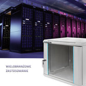 Szafa RACK Qoltec 19" | 9U | 600x600x500 | Szara | Wisząca