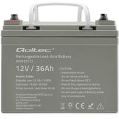 Akumulator AGM Qoltec 12V | 36Ah | max.540A