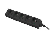 Listwa przedłużacz Lanberg 1m UPS czarna 5x 230V PL