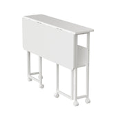 Biurko składane Maclean MC-126 W, białe, mobilne 100x58cm, max. 50kg