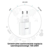 Ładowarka sieciowa Usams T18 2,1A 1xUSB- bez kabla - biała